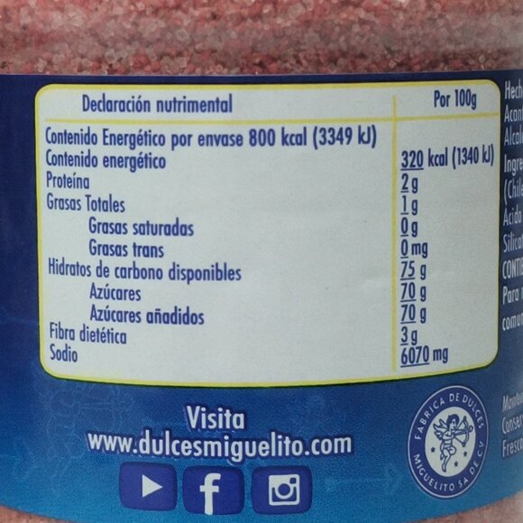 5PK Miguelito Chamoy El Original Chilito Polvo Mexican Candy Chili Powder 250g - Picture 3 of 4